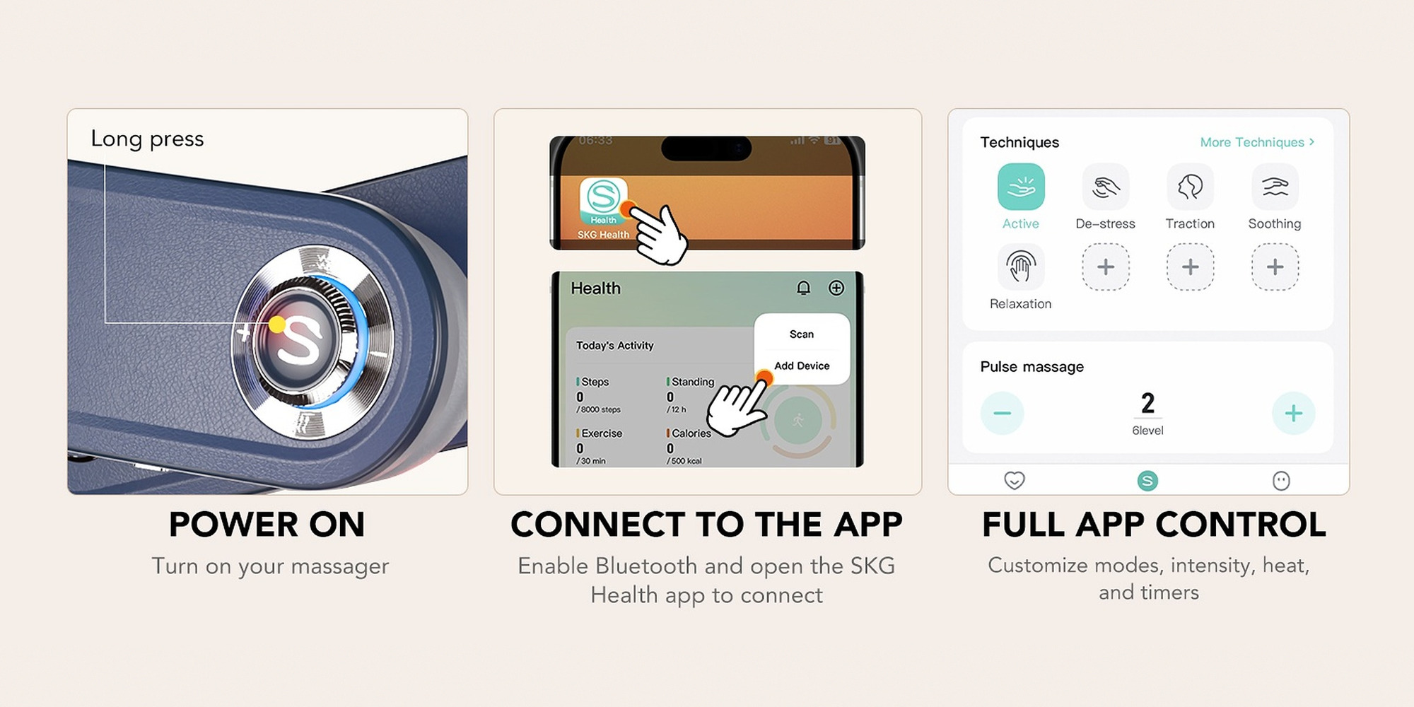 Power On / Connect to the App / Full App Control