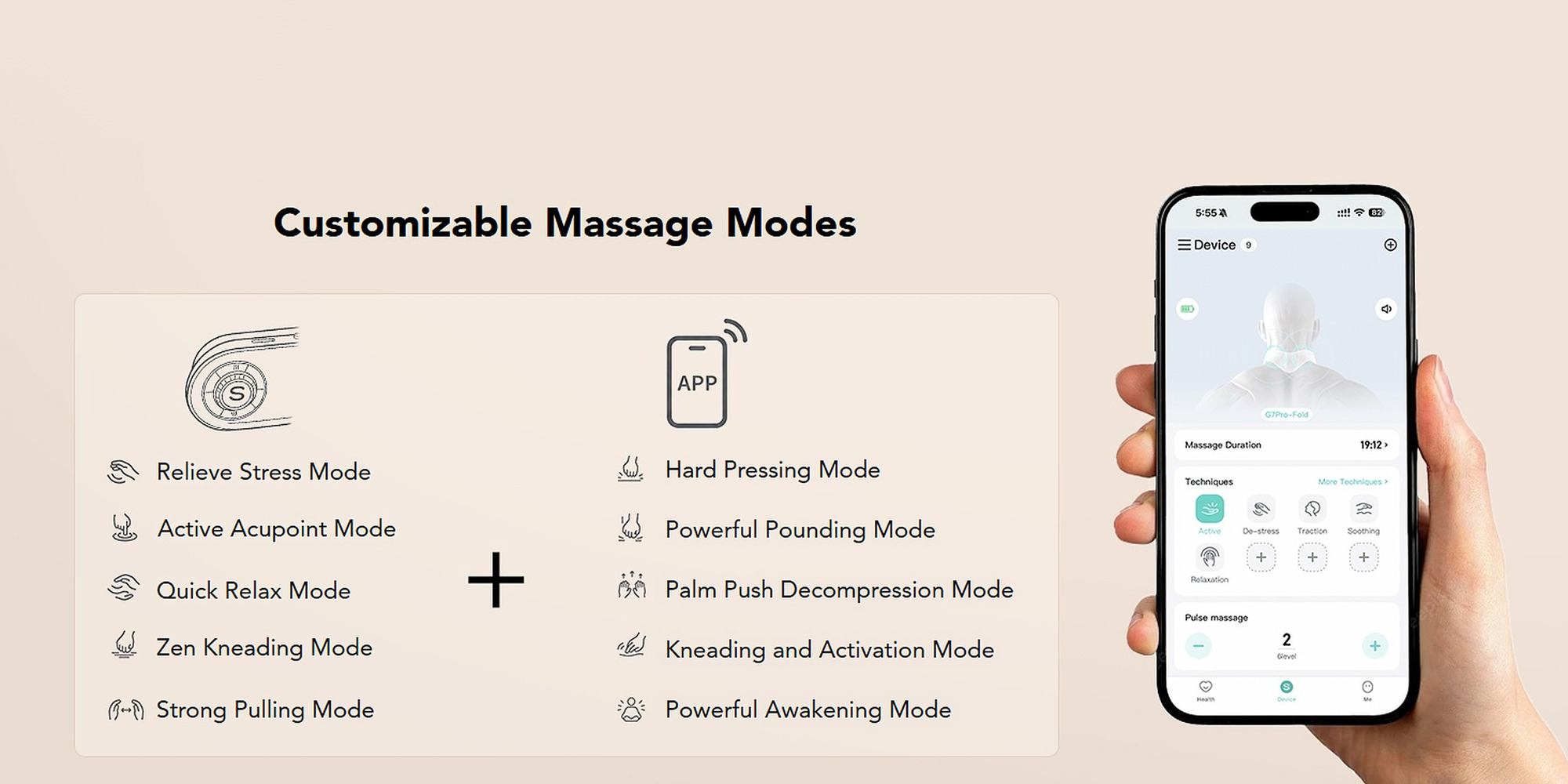 Customizable Massage Modes