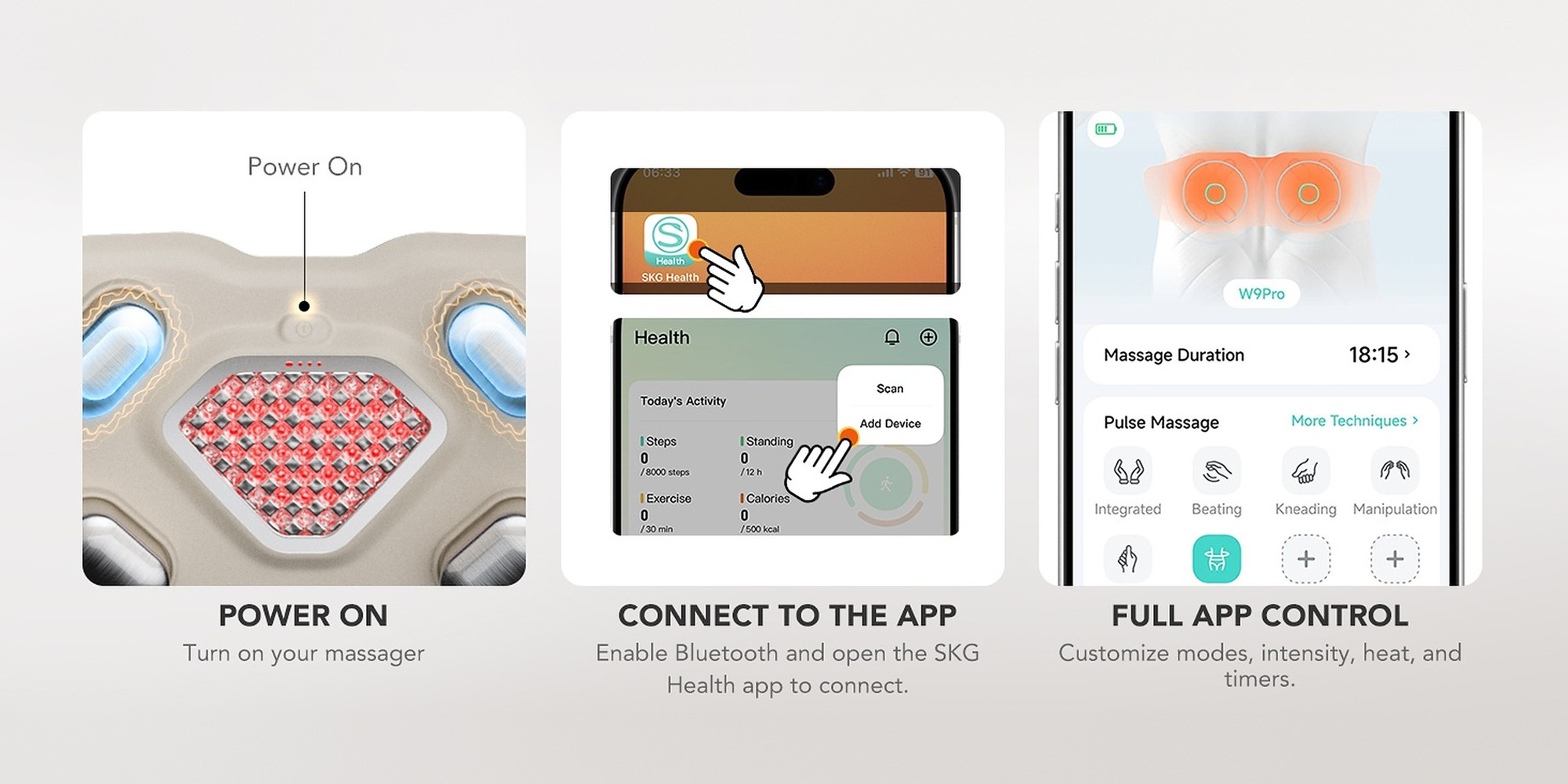 Power On / Connect to the App / Full App Control